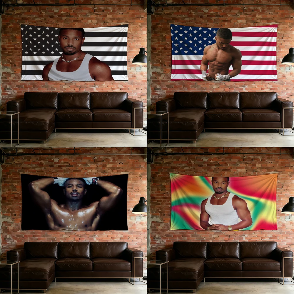 Actor M-Michael B. J-Jordan flag For Room Dorm Camping Picnic Art Style Garage Bar wall Decoration Banner