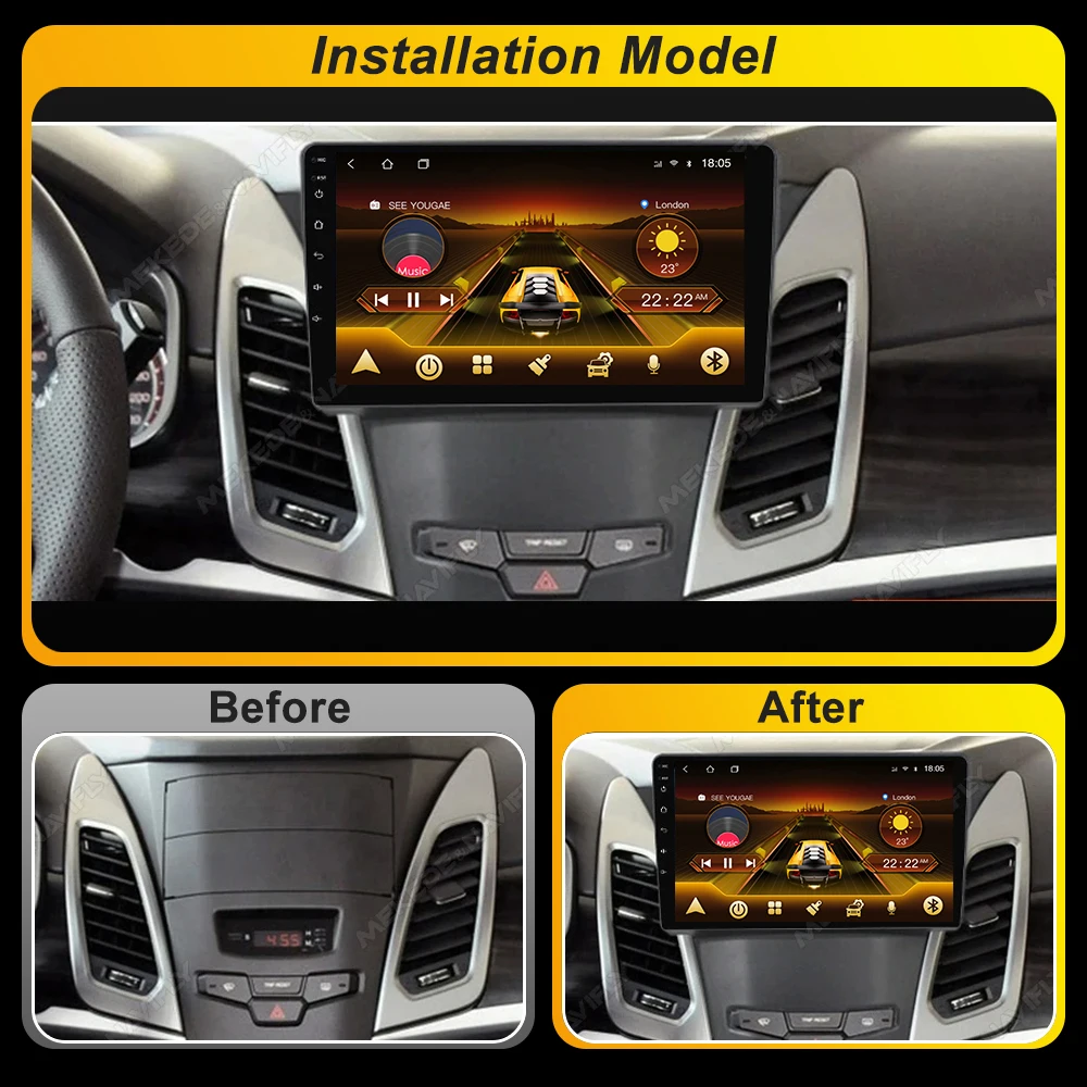 For SsangYong Korando3 Actyon2 2013 2014 2015 2016 2017 Car Radio Android 15 Multimedia Video Player Stereo Head Unit 2 din Auto