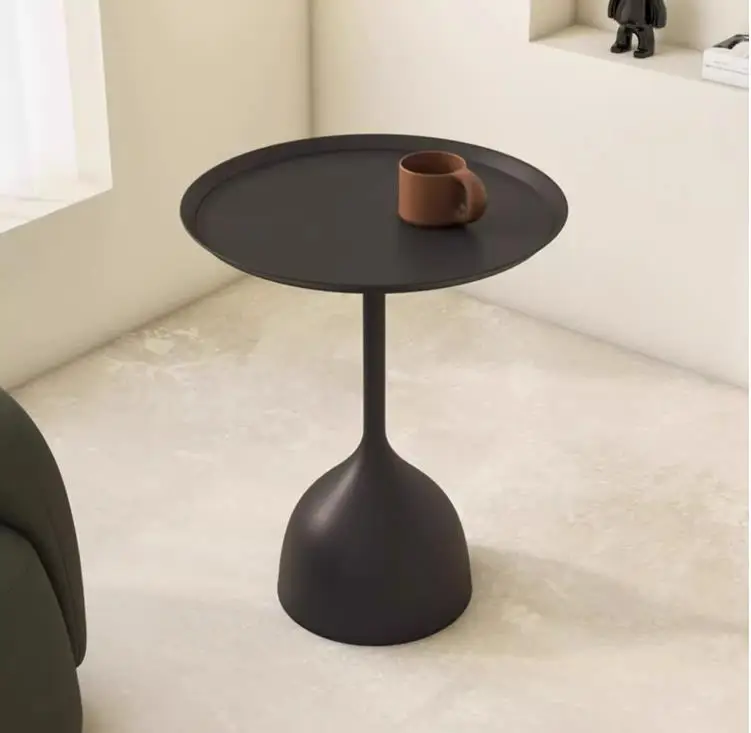 Nordic Style Small Circular Iron Storage Side Table, Modern Minimalist Sofa Coffee Table