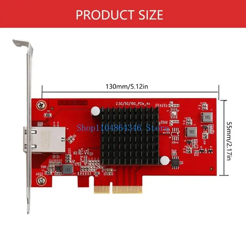 5ASD اثنين من PORT PCIE GIGABIT بطاقة شبكة 10 جيجابت في الثانية مواد ABS عالية عرض أجهزة الكمبيوتر المكتبية لأجهزة الكمبيوتر