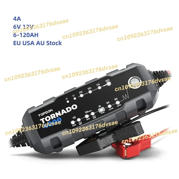 

In StockTOPDON Tornado4000 T4000 Lead Acid Lithium 6V12V Automotive Vehicle Trickle Auto Motorcycles Lithium Car Battery Charger