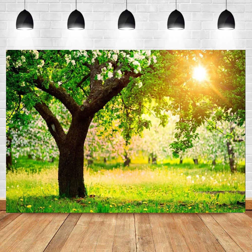 المناظر الطبيعية الغابات الخضراء خلفيات للتصوير الفوتوغرافي الطفل حفلة عيد ميلاد ديكور صور خلفية التصوير الفوتوغرافي لاستوديو الصور