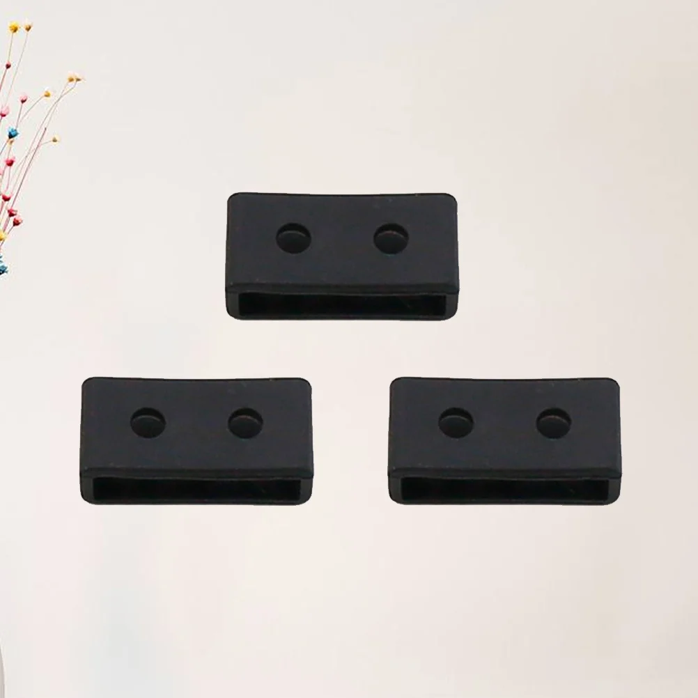 Loops para correa de reloj de silicona, anillos de repuesto duraderos compatibles con Ga110 Ba, color negro, 24mm, 3 uds.