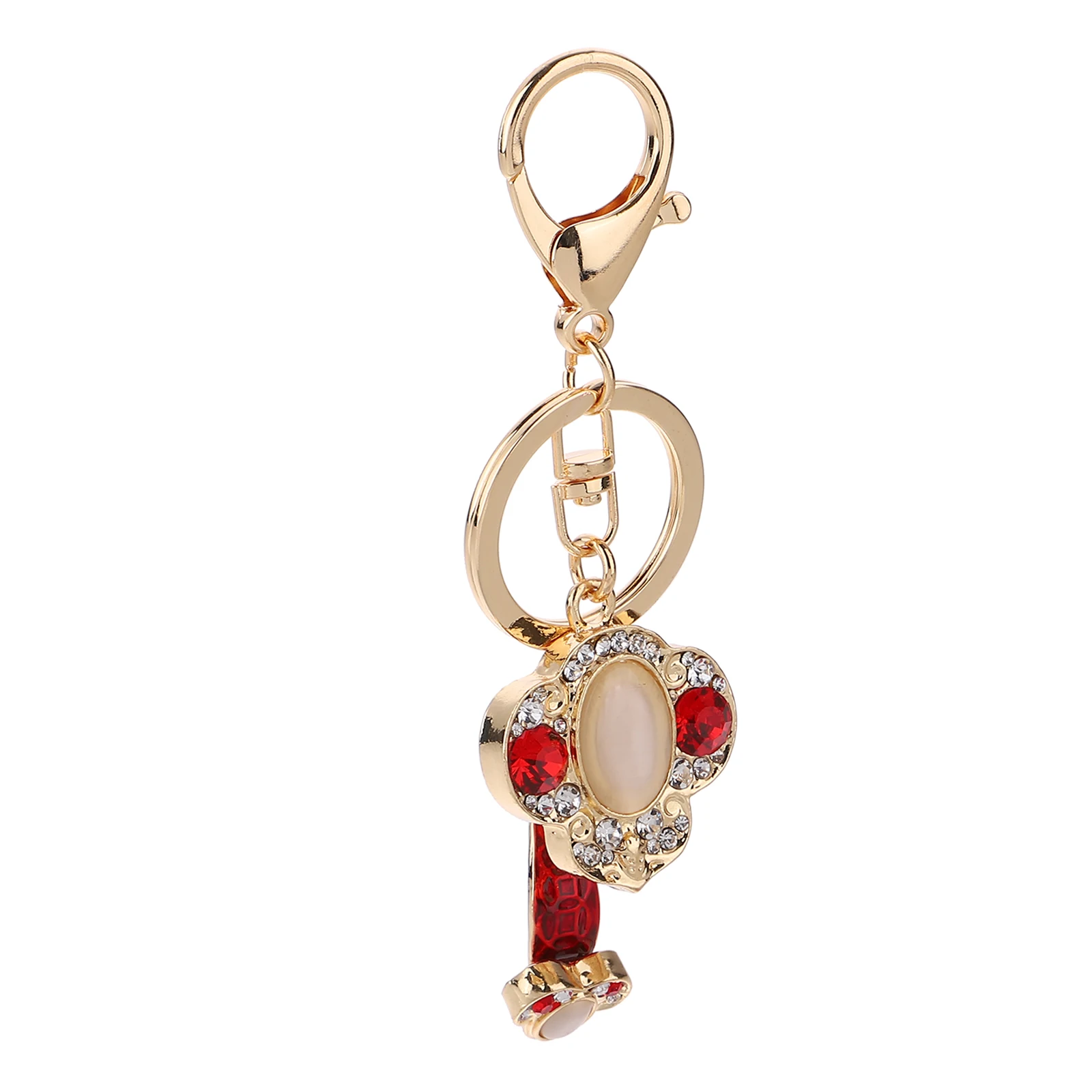

Zinc Alloy Rhinestone Keychain Decorative Key Rings Car Key Pendant Chinese Style Lovely Metal Refinement Portable Gift Ruyi