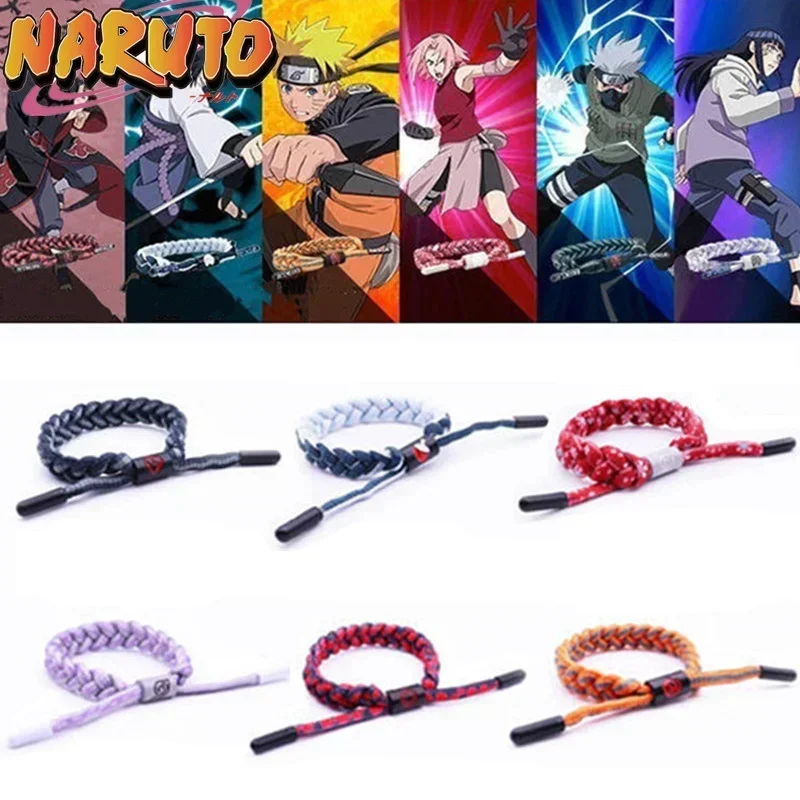 Naruto Anime Bracelets Woven Bracelets Uchiha Itachi Kakashi Uchiha Sasuke Hyuuga Hinata Kawaii Cosplay Couple Bracelets Gift