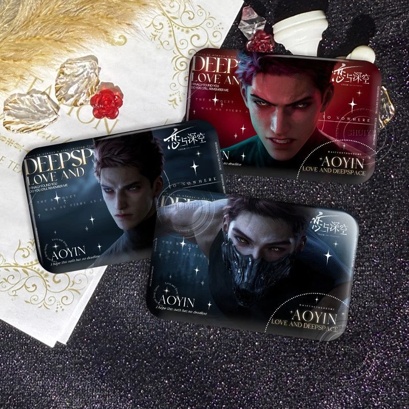 Game Love And Deepspace Valko Cosplay Brooch Tinplate Badge 4Pcs/set Lapel Pins Bag Ornament Accessory Decoration Props