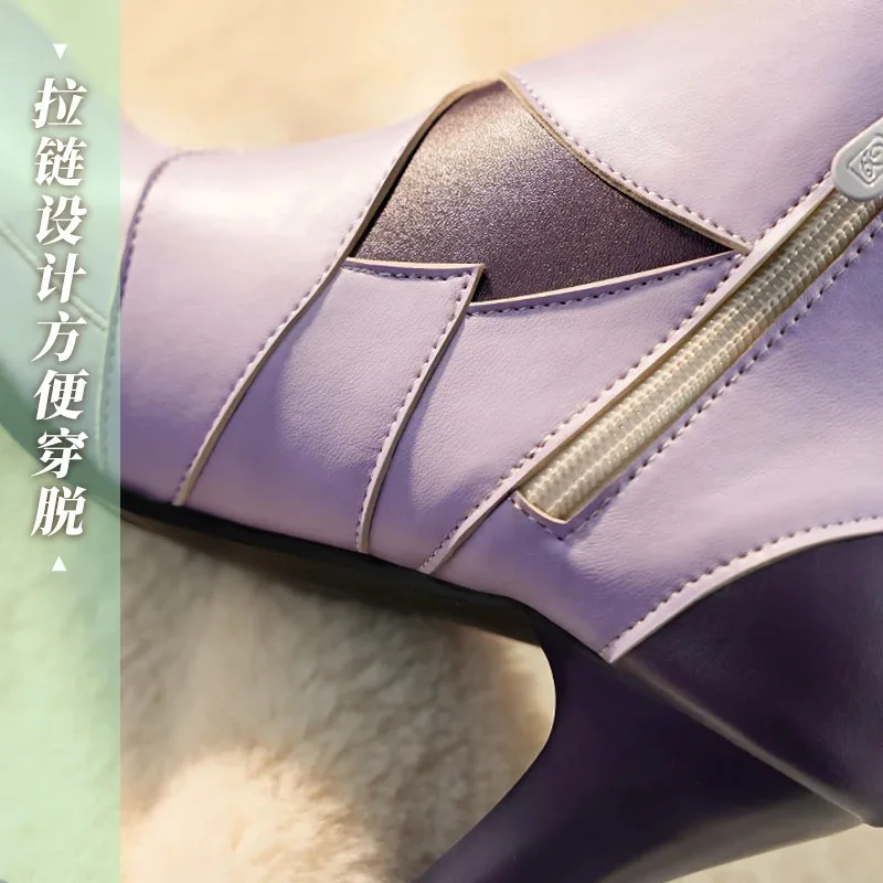 2025 22 preventa juego de Cosplay de Castorice Honkai: zapatos Star Rail fiesta de Halloween juego de rol elegante precioso cuero PU púrpura