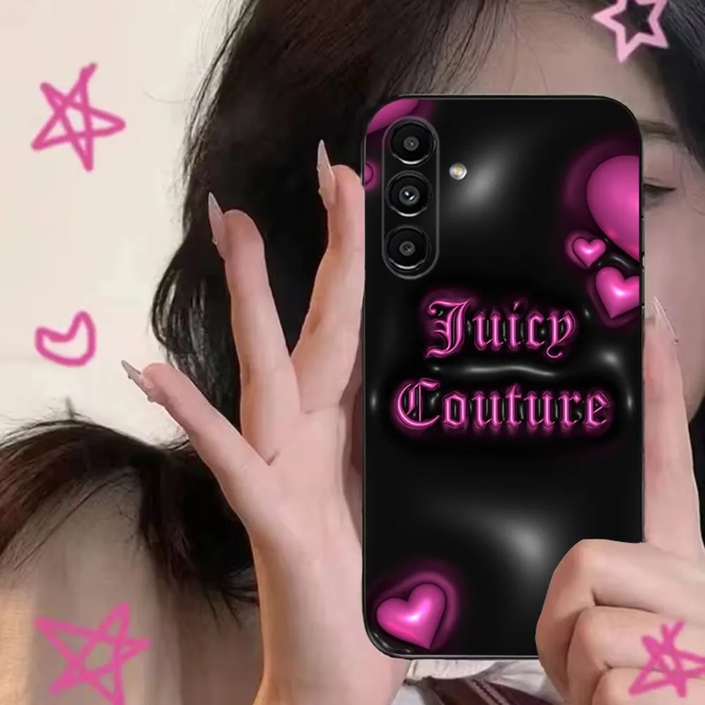 J-Juicy C- Couture  Phone Case For Samsung S24,S21,S22,S23,S30,Ultra,S20,Plus,Fe,Lite,Note,10,9,5G Black Soft Cover