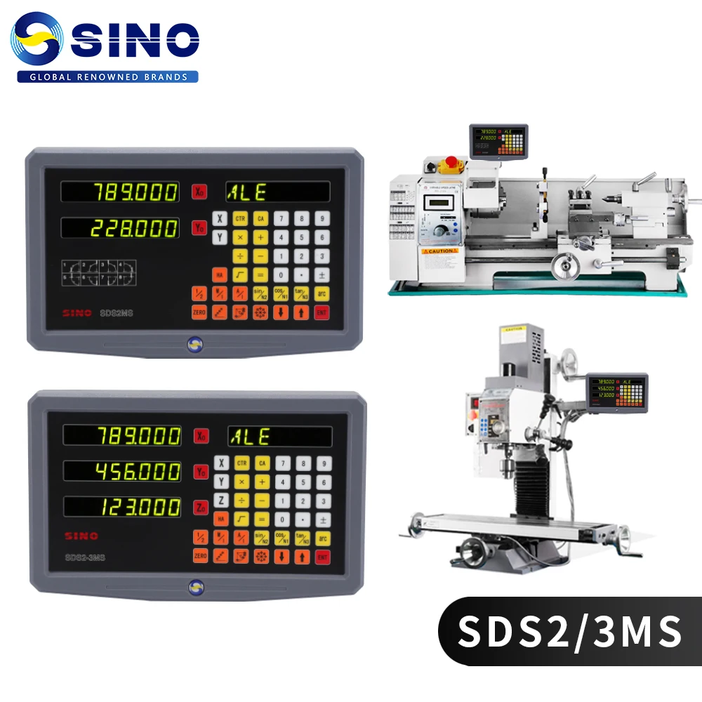 Sino-費用対効果の高いデジタル読み出しDRO (sds2ms),リニア格子,ガラス定規,フライス盤,旋盤