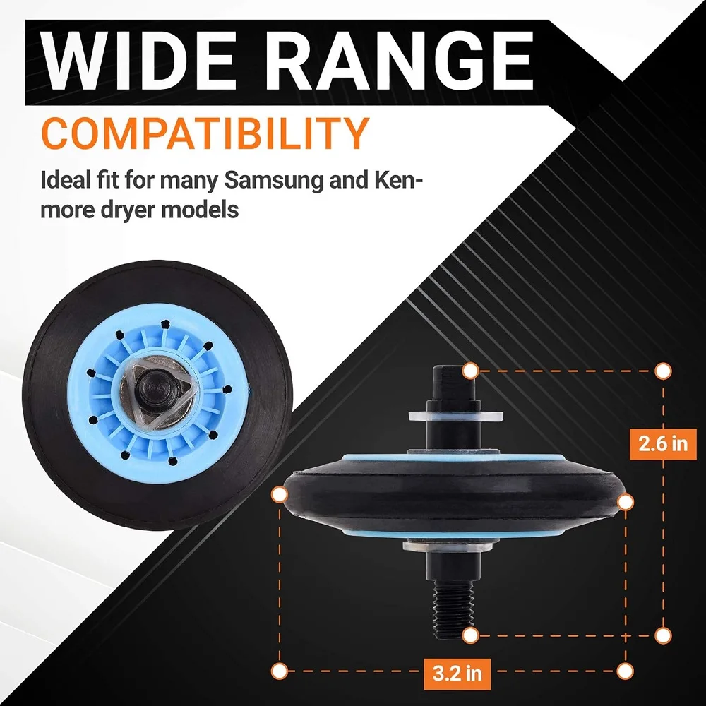 DC97-16782A Dryer Drum Roller Assembly for Samsung Dryers DC97-07523A DC97-07523B PS4221885 AP5325135