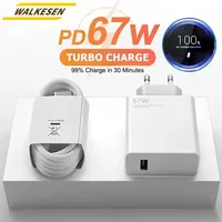 67W USB Fast Charging Charger With 6A Type C Cable For Xiaomi 14 Ultra Pro Redmi Note 13 Pro X5 F5 Pro Mobile Phone Wall Adapter