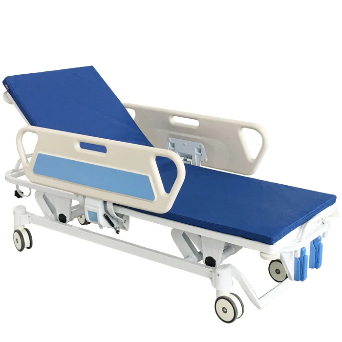 

BDEC02 Simple Emergency Patient Trolley Stretcher Manual Transfer Hospital Bed with Mattress