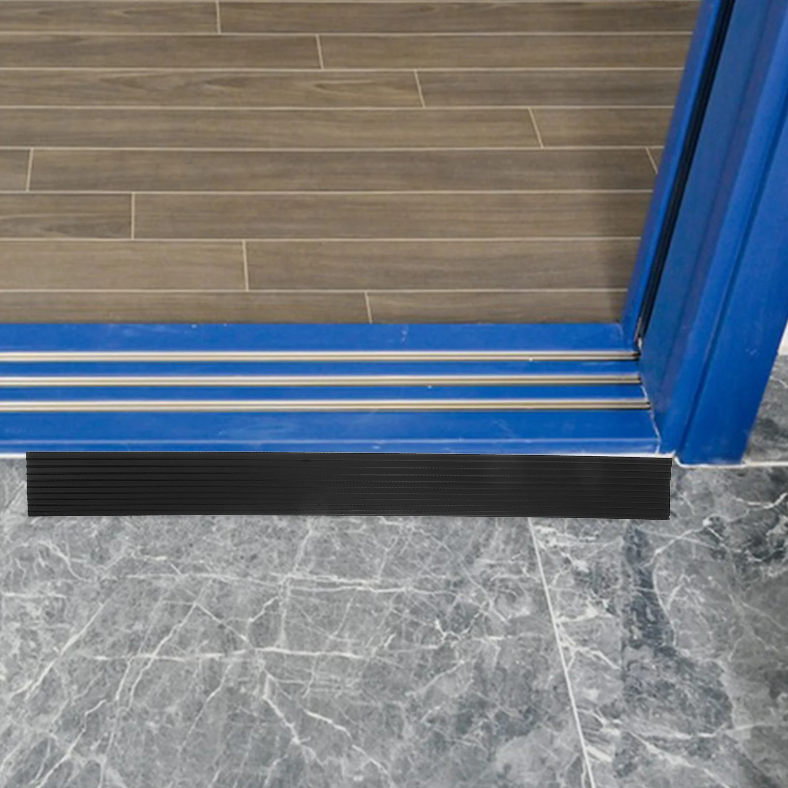 

2Pcs 50x5cm Self Adhesive Sweeper Slope Pad Ramp for Doorway Wheelchair Floor Carpet Transition Strip Climbing