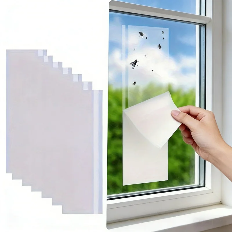 Household Fly Killer Device10-40Transparent fly trap sheets, powerful for catching small flying insects, indoor fly-killing tool
