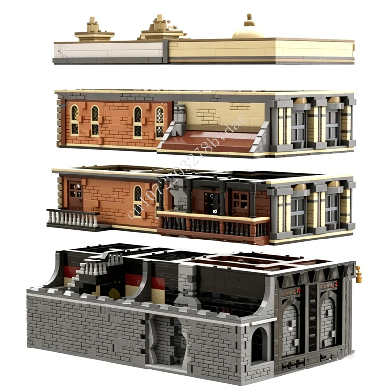 7101PCS The Leaky CauldronDiagon Alley Entrance Modular MOC Creative street view Model Block Architecture DIY Assembly Model Toy