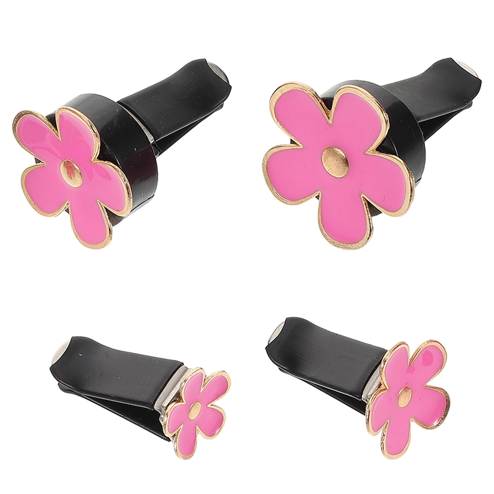 

4 pcs Car Perfume Decor Accessories Freshener Clip Metal Air Vent Decorations Durable Alloy Daisy Design Spacesaving Car Office