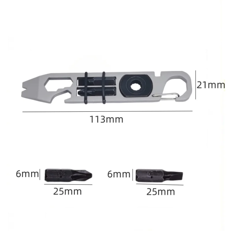 EDC Multifunction Crowbar Double-sided Ratchet Wrench Outer Hexagonal Wrench 6#7#8#10# Bottle Opener 4mm Bicycle Spoke Wrench