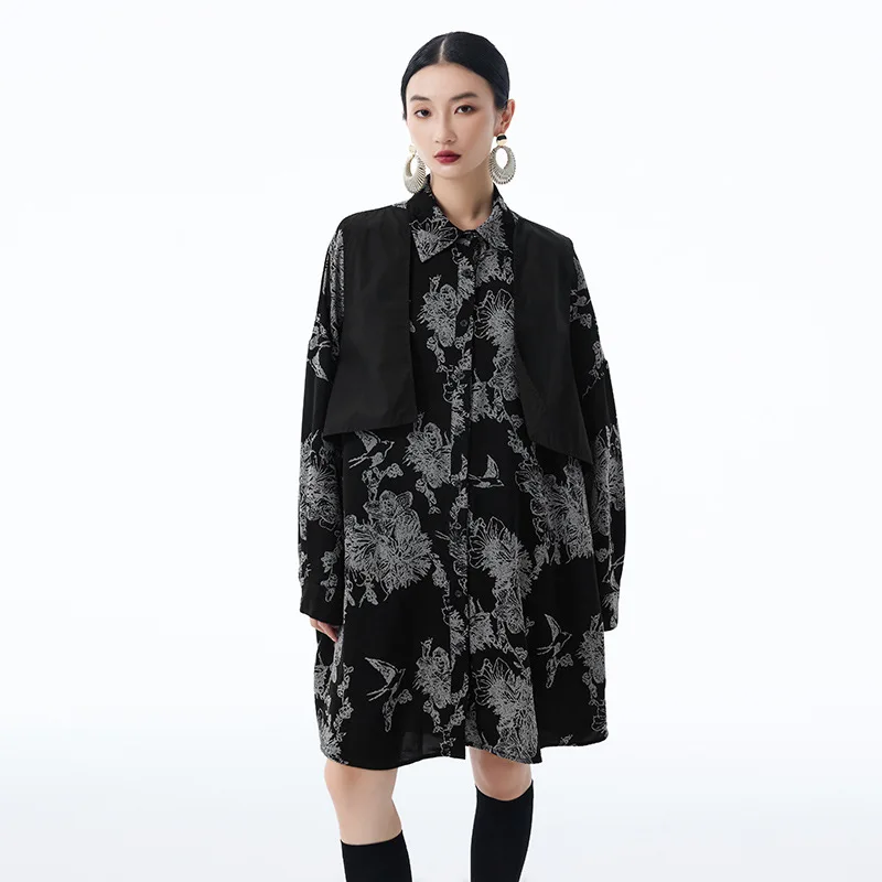 SuperAen Mode Gedruckt Kleid für Frauen Sommer Neue Koreanische Stil Lose Beiläufige Hemd A-line Kleid