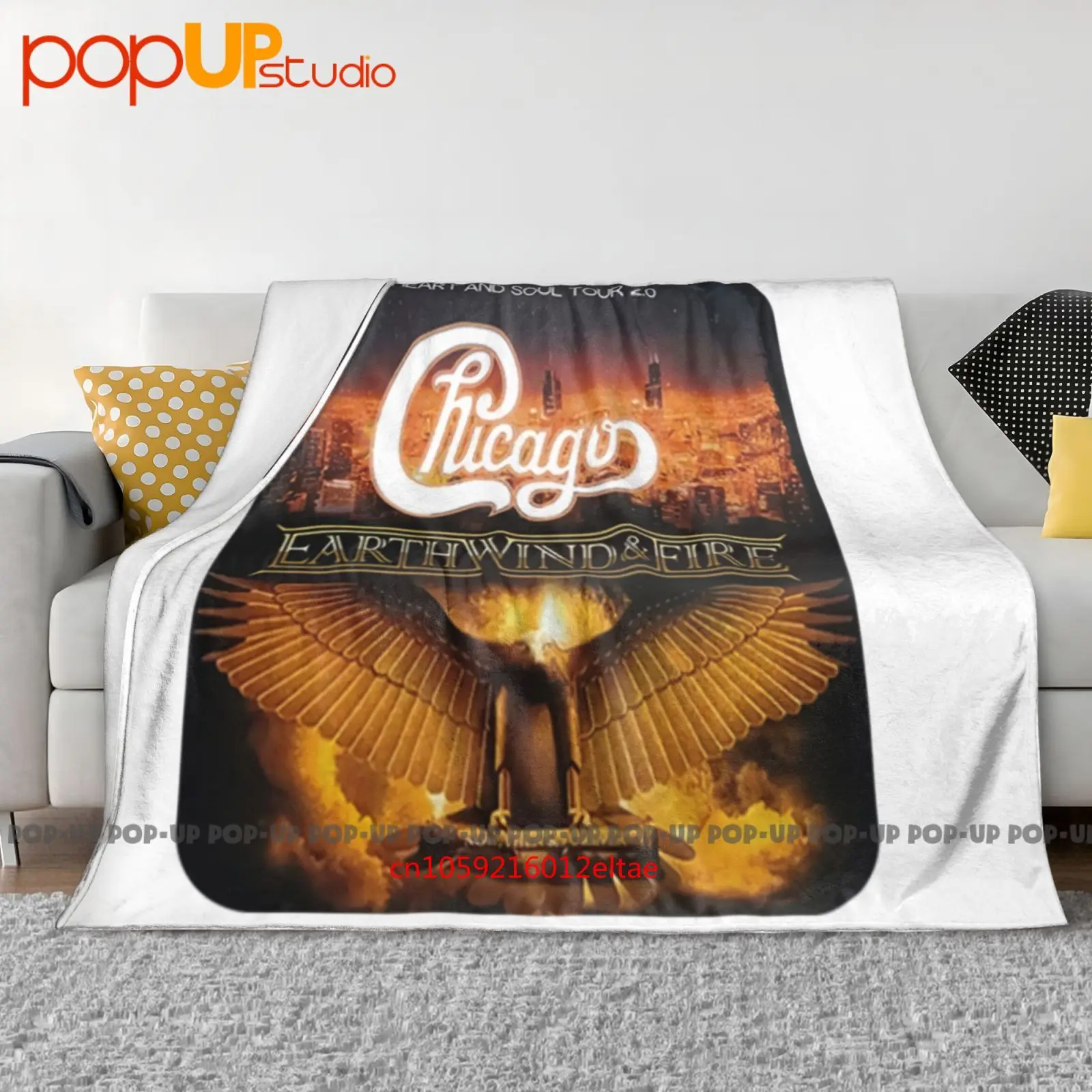 Chicago W Earth Wind & Fire Heart & Soul Concert Tour Manta ultrasuave Edredón Funda de sofá de invierno Fundas de cama