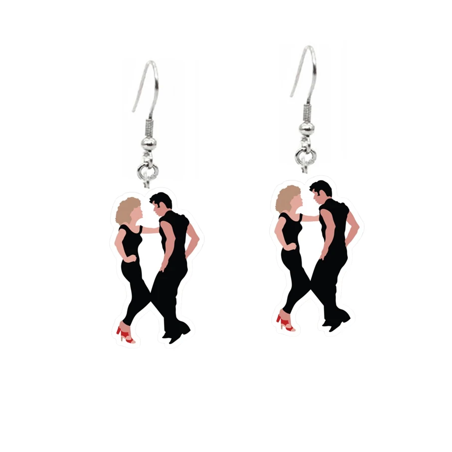 Dance Acrylic Drop Earrings Classic Movie Tango Lovers Epoxy Resin Earring For Women Party Gift Jewelry Wholesale 2024 Hot Sale