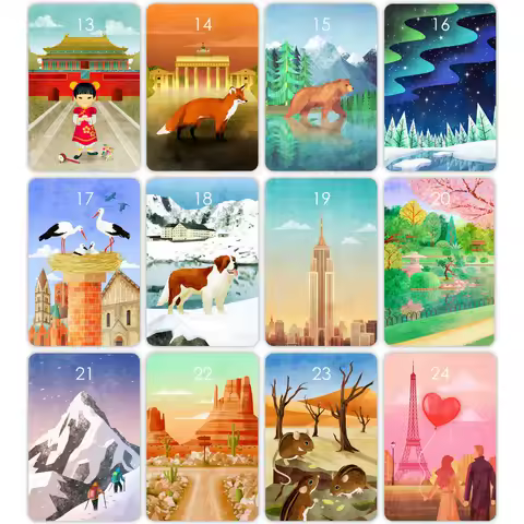 9*6cm Germany Miamondo Lenormand Deck Divination Cards Tarot Board Games 36 Pcs Cards