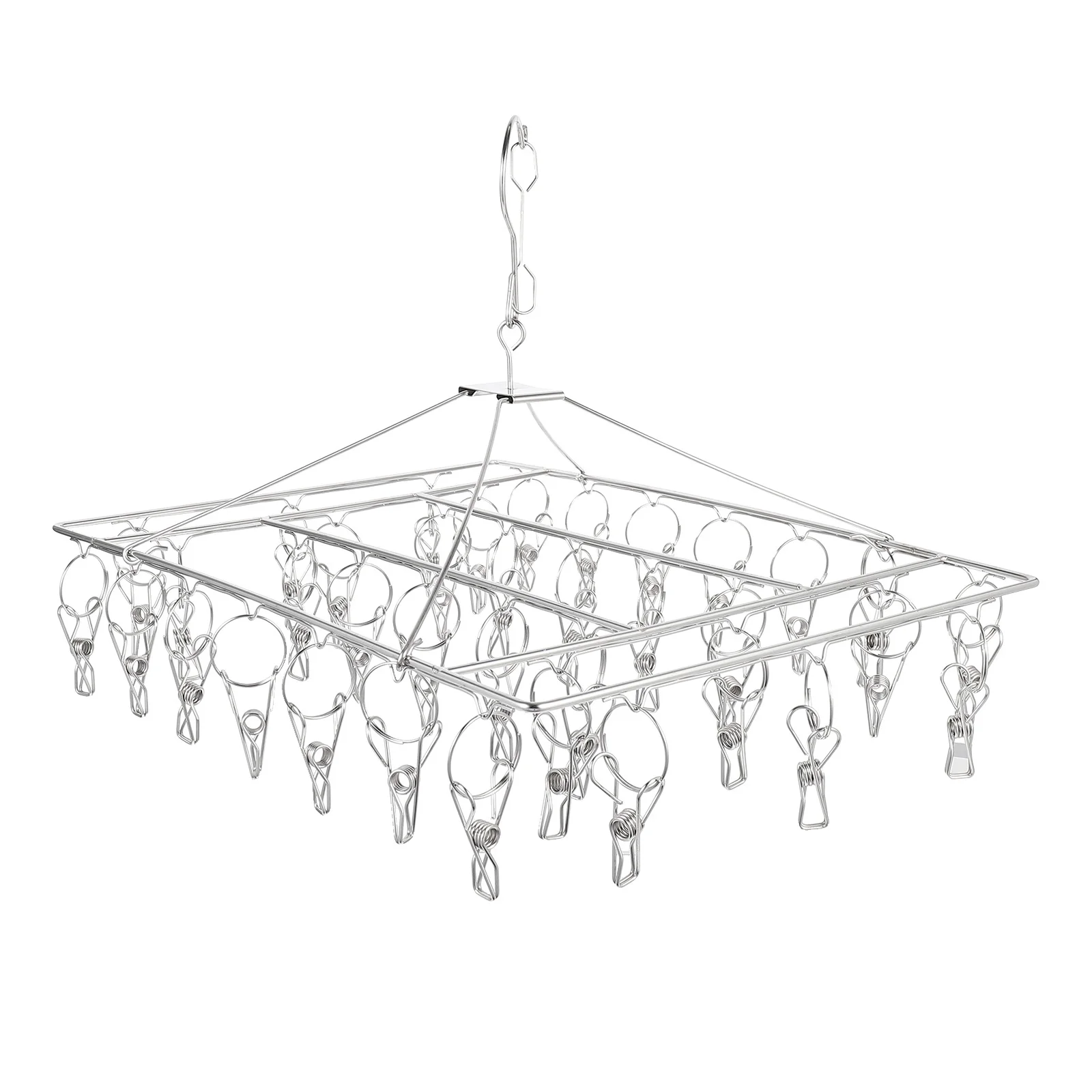 

1Pcs Rust Proof Clothes Drying Rack Stainless Steel Sock Hanger Clamps Wide Application for Gloves Scarfs Laundry