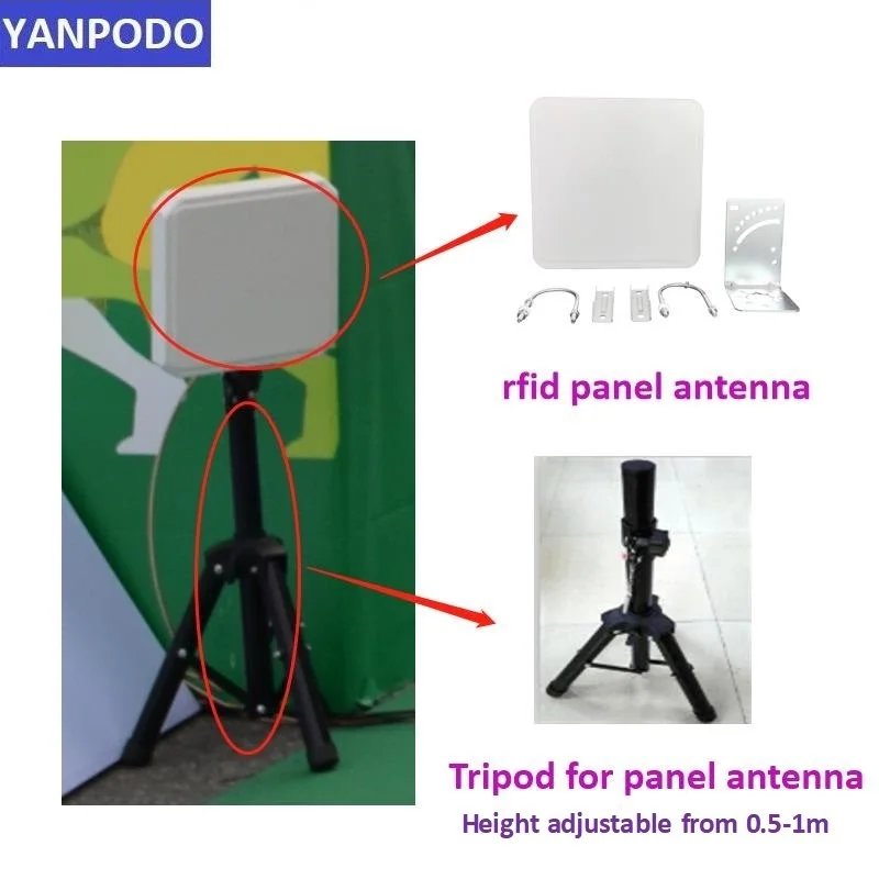 Yanpodo Full Size UHF RFID 6-12dbi Passive Circular Antenna 860-960MHz with Multi Ports Reader for Asset Warehouse Management