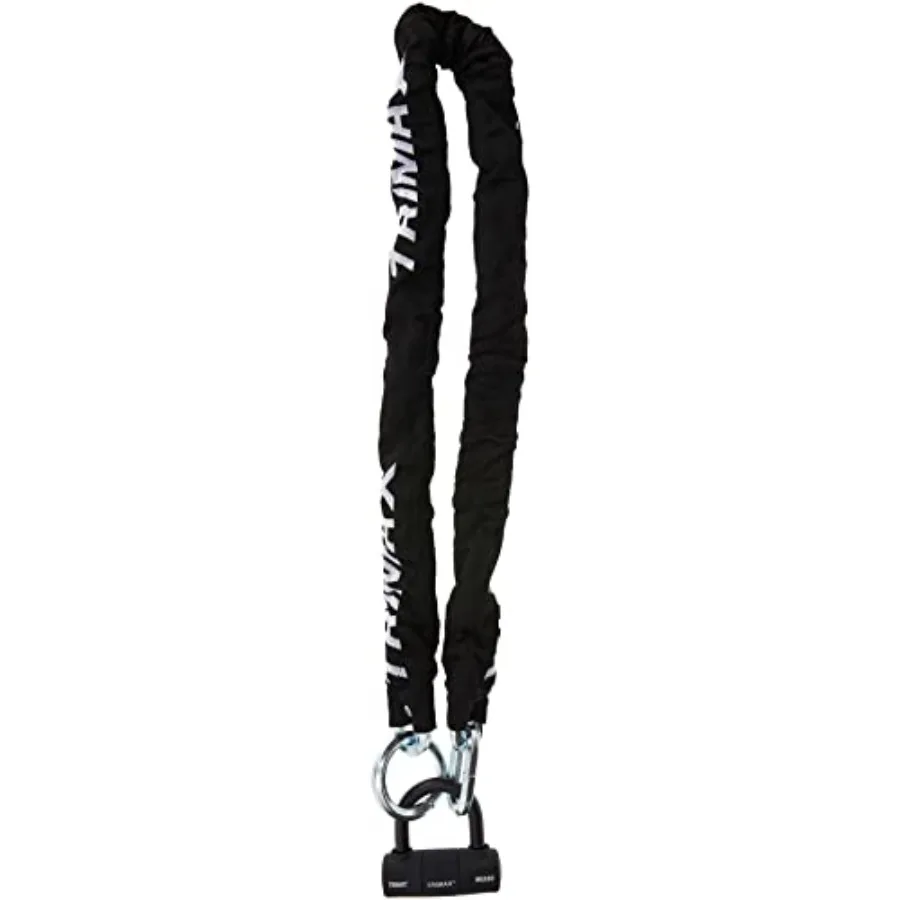 Trimax THEX5060 Combo Set - THEX Super Chain 5' x 11mm + MAX60 Disc U-Lock Steel Black Durable Security with Dual Protection fo