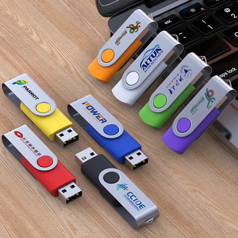 

5Pcs/lot Free Custom LOGO Silver Metal Clip Color USB2.0 Flash Drive 4GB 8GB 16GB 32GB 64GB 128GB