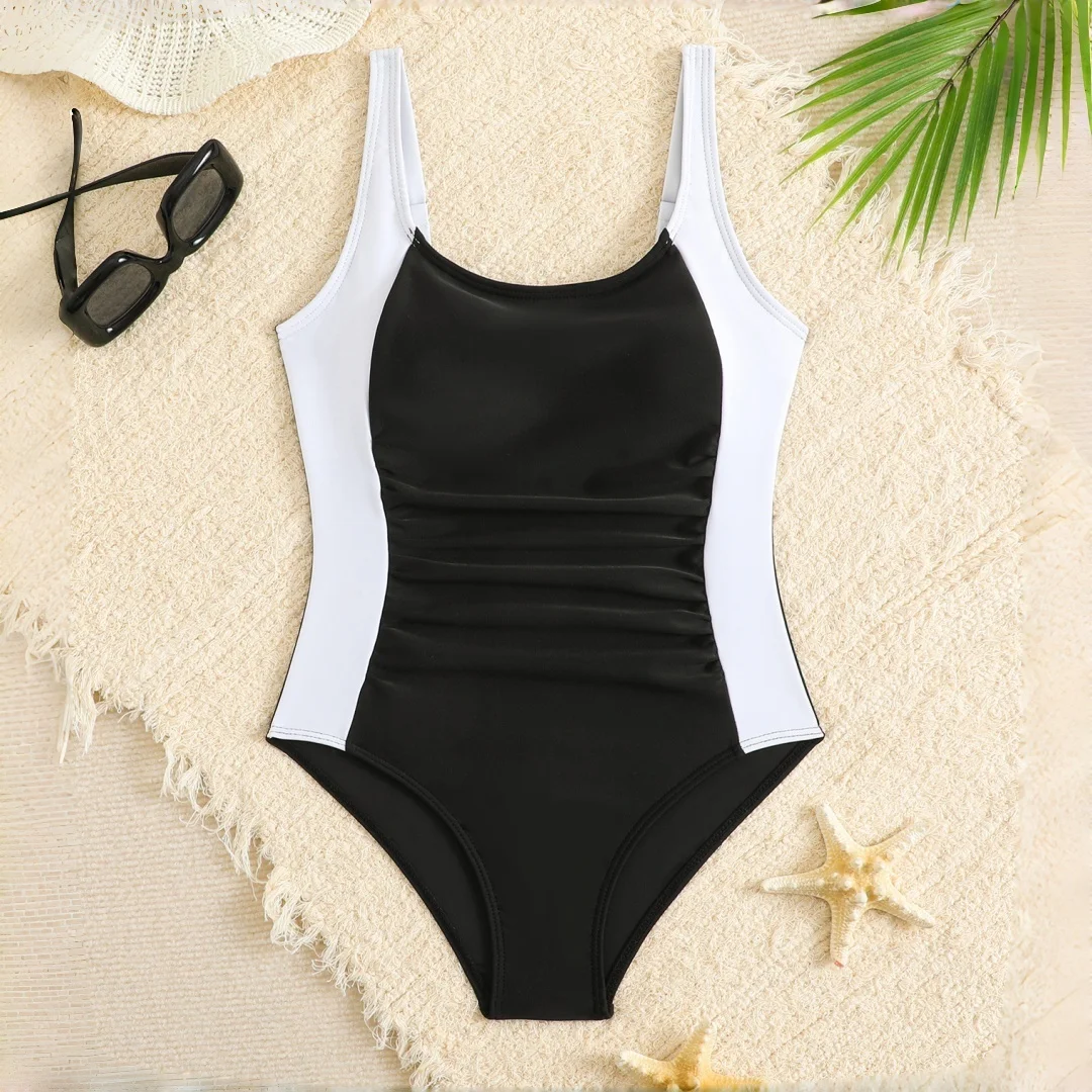 

New Girls' Swimsuit Floral Teenage Student Style Travel One-Piece Hot Spring Vacation Swimwear Beach Wear Bathing Suit For Girl