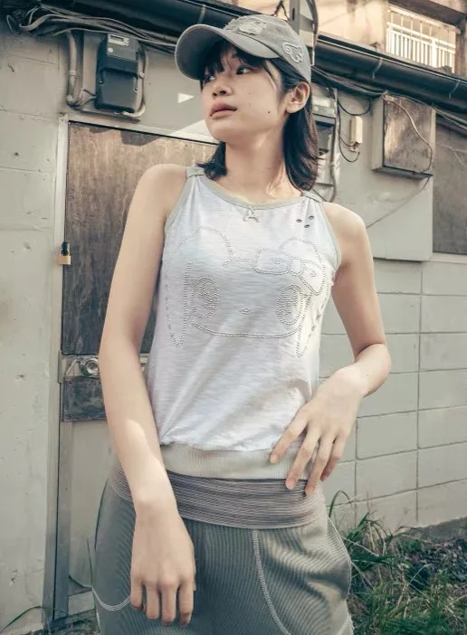 REI Direct Well-Loved Hugyourskin25 Diamond Patterned Vest Summer Cotton 100% Women's Fashion Trendy Tank Top
