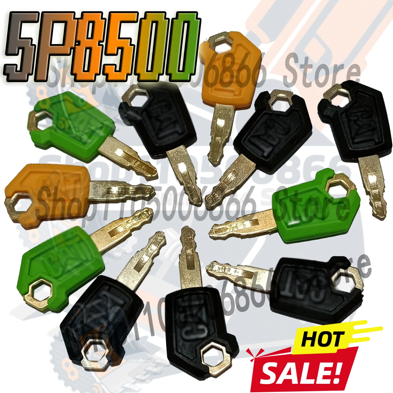 

30Pcs A Lot 5P8500 Key For Caterpillare320 New Start Hook Lock Key E305.5 E306 E312 E320D E330 E336 E345 Excavator Key