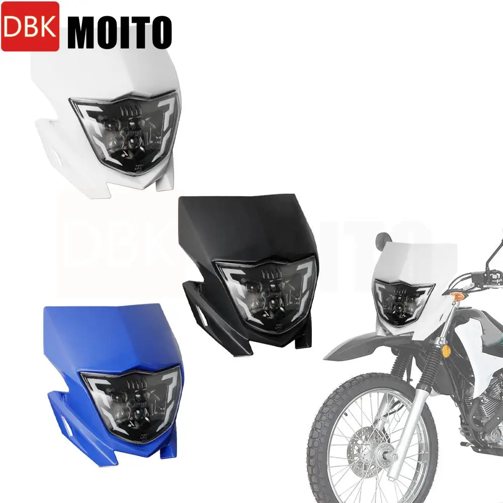 Motorcycle LED 12V Headlight For Yahama XTZ125 XTZ 125 Head Light  Fairing Head Lanp Assembly Motocross Enduro Headlamp