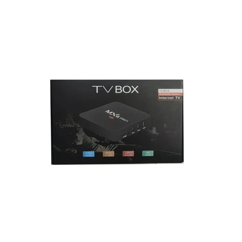 TV BOX with remote control 4K QUALITY USB 2.0 HDMI DVB-T2 FULL HD ANDROID BOX CPU 4 cores 64 BIT INTERNET TV 2.46 GHz