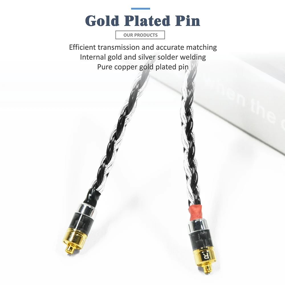 GUCraftsman 16 Strands 7N เดี่ยวคริสตัลทองแดง/เงินผสม MMCX สําหรับ SHURE SE846 Xelento Remote T8iE T9iE DK3001Pro UE900S IT01