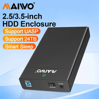 MAIWO 2.5/3.5 inch Hard Disk Drive Enclosure USB 3.0 High Speed Support SATA SSD Case HDD Enclosure 18TB Expansion Tool-free