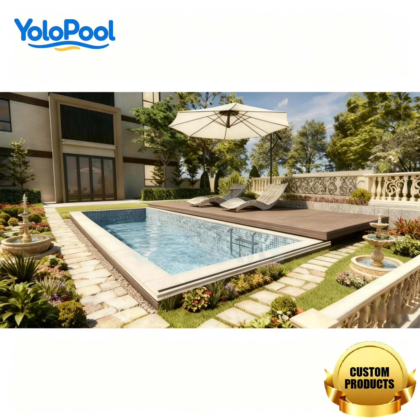 Stainless Steel Swimming Pool Cover Corrosion Proof Easy Install Safety Protection 2 Year Warranty Customized Pool Customizeable