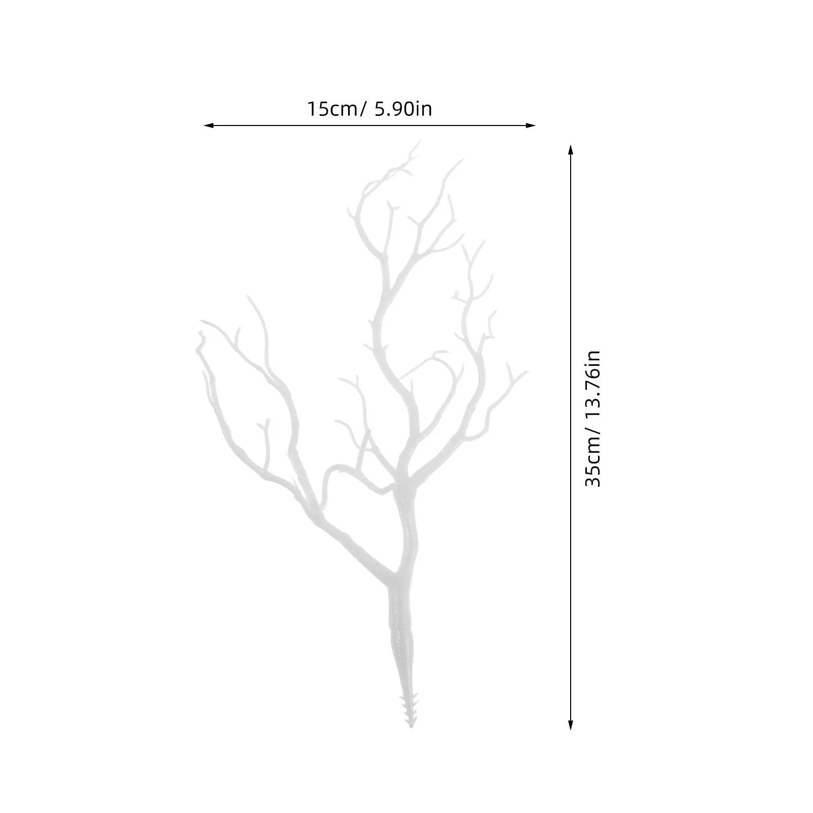 4Pcs Artificial Plastic Antler Branches Dry Tree Twigs for Vase Filler DIY Craft Headband Decorative Plant Stems