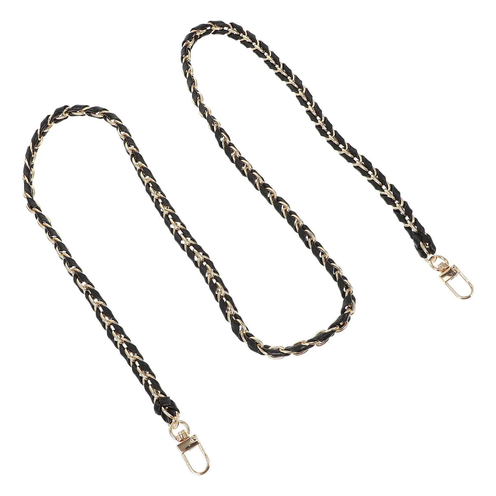 

Аксессуар для сумки DIY: ремень-цепочка из ПУ и металла для ношения через плечо, прочный, из премиального материала, легко устанавливается, с пряжкой