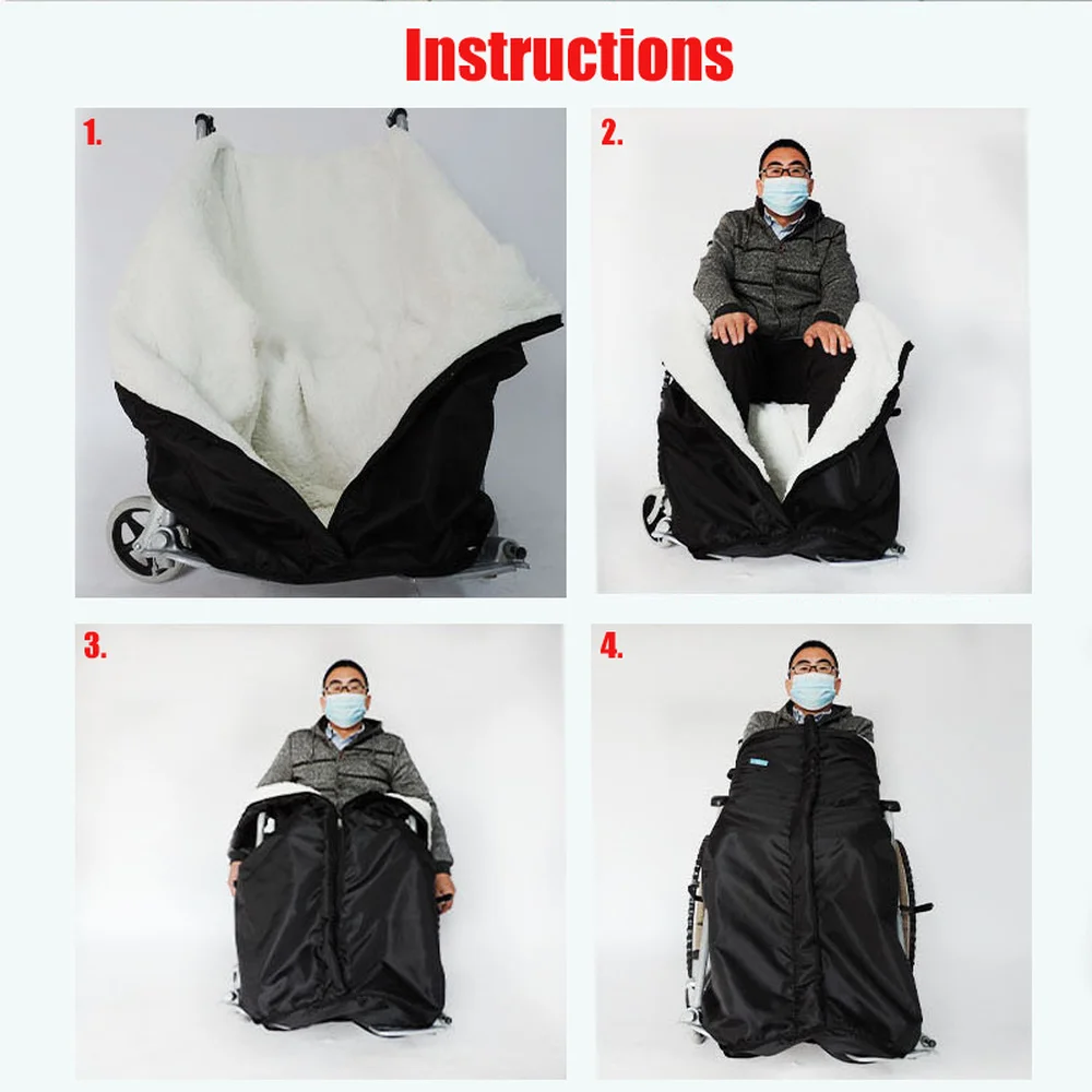 Wheelchair Cover Blanket Warm Blanket Anti-cold Wind Thickening Waterproof Elderly Waist Legs Warmer Health Protection Products