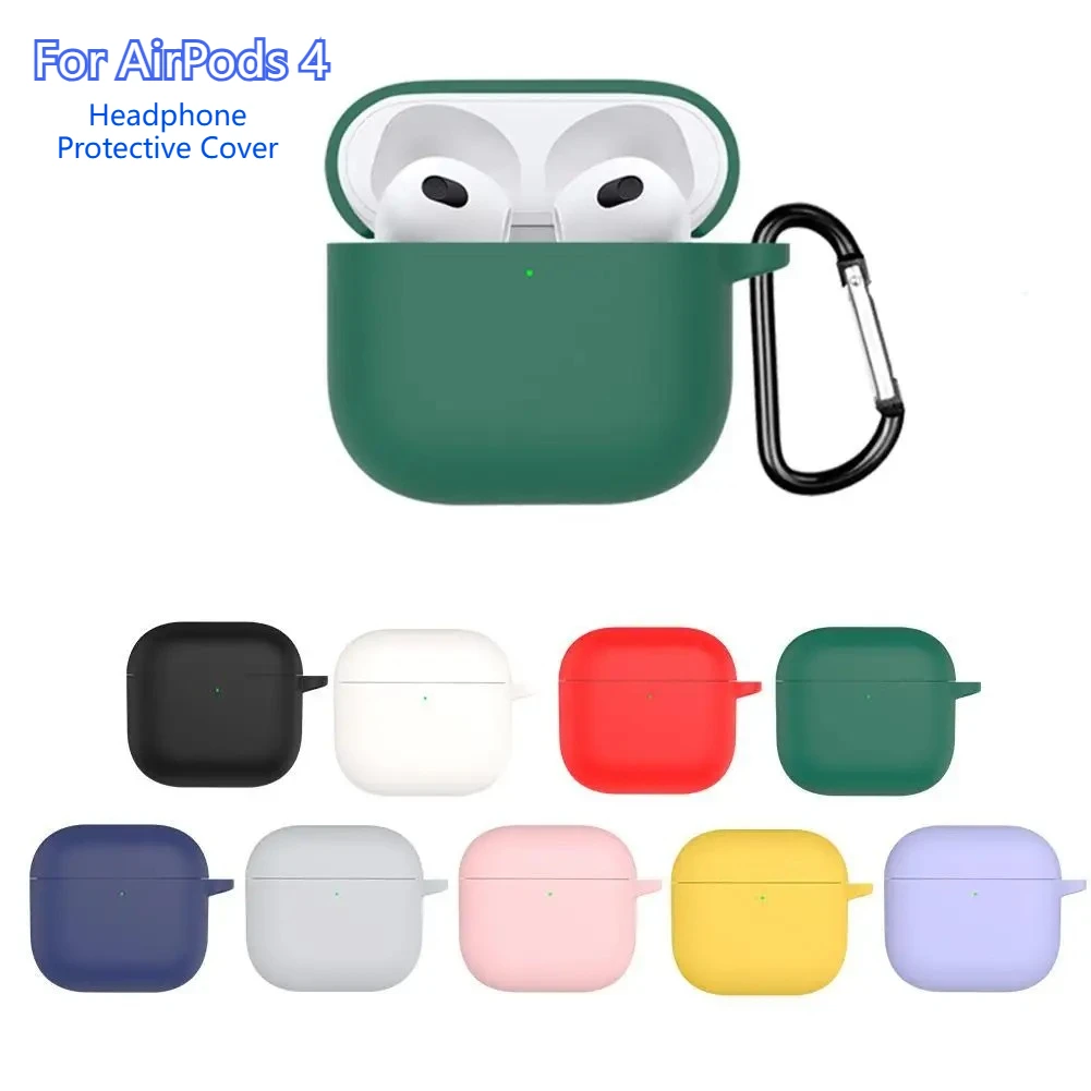 

Silicone Case For Apple AirPods 4 Headphones 2024 4th Generation Shockproof Charging Case Cover Protective Sleeve For AirPods 4
