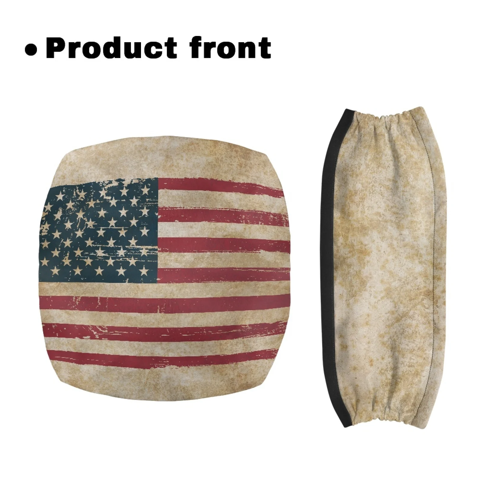 Coloranimal Moisture Wicking Washable 2 Pcs Rollator Seat Cover for Ladies for Outdoors American Flag