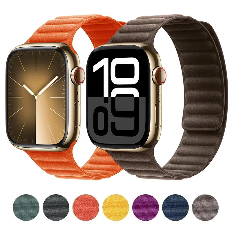 FineWoven Strap For Apple Watch Band 49mm 44mm 46mm 45mm 41 42mm Original Magnetic Bracelet iWatch Series 10 9 SE 8 7 6 5 Ultra2