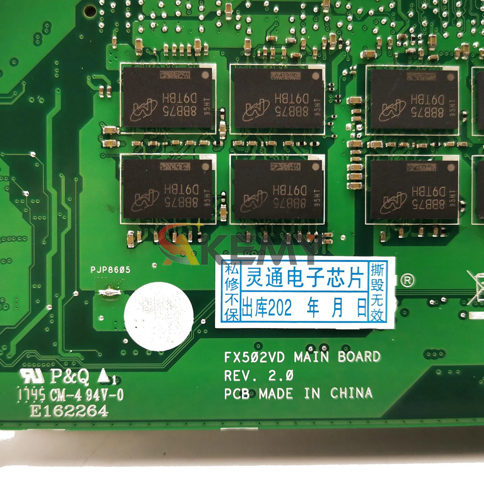 لوحة أم للكمبيوتر المحمول FX502VD لأجهزة ASUS TUF Gaming FX502VE FX502V FX502VD اللوحة الرئيسية للكمبيوتر المحمول مع وحدة المعالجة المركزية I5 I7 100% اختبارات موافق شحن سريع
