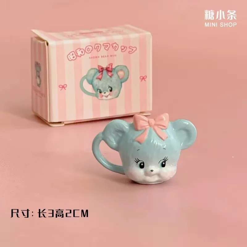 1/6 Scale Dollhouse Mini Retro Bear Cup Kitchen Decor Prop for BJD OB11 Nendoroid Blythe Soldier Lol Doll