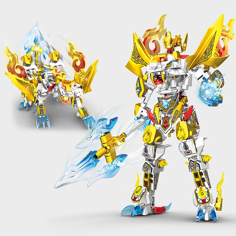 

413pcs Transform Robot Building Blocks Creative Children's DIY Toys Beast Mecha Robot Model Bricks