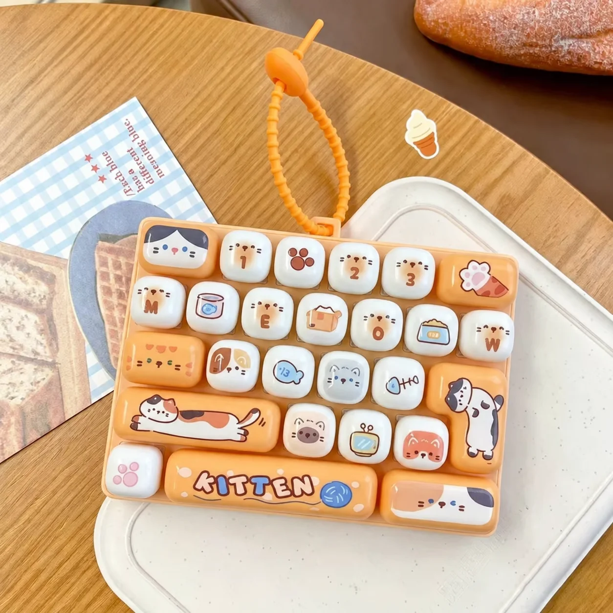 Animal Pattern Fidget  Stable  Plastic Push  26 Grid Fidget  Lovely For Bag Charm Daily Backpacks Study Breaks