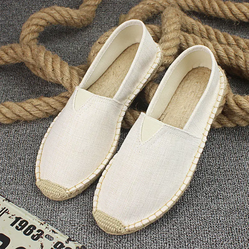 Woman Footwear Black Flat Espadrilles Shoes For Men Comfortable And Elegant Vulcanized With Stylish Summer 2024 Promotion