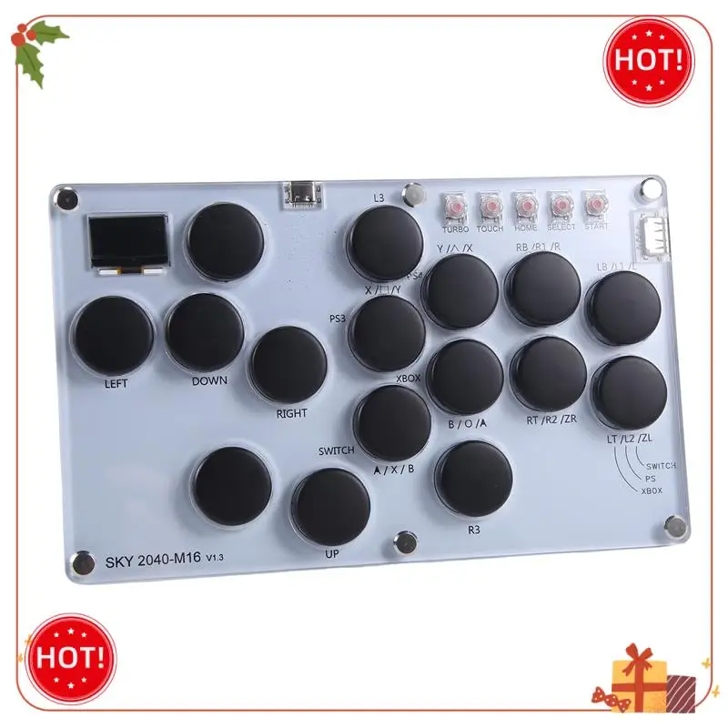 

Durable-16Key Joystick Hitbox Keyboard Arcade Stick Controller For PS4/PS3/Switch/Steam Arcade Hitbox Controller Fight Sticks