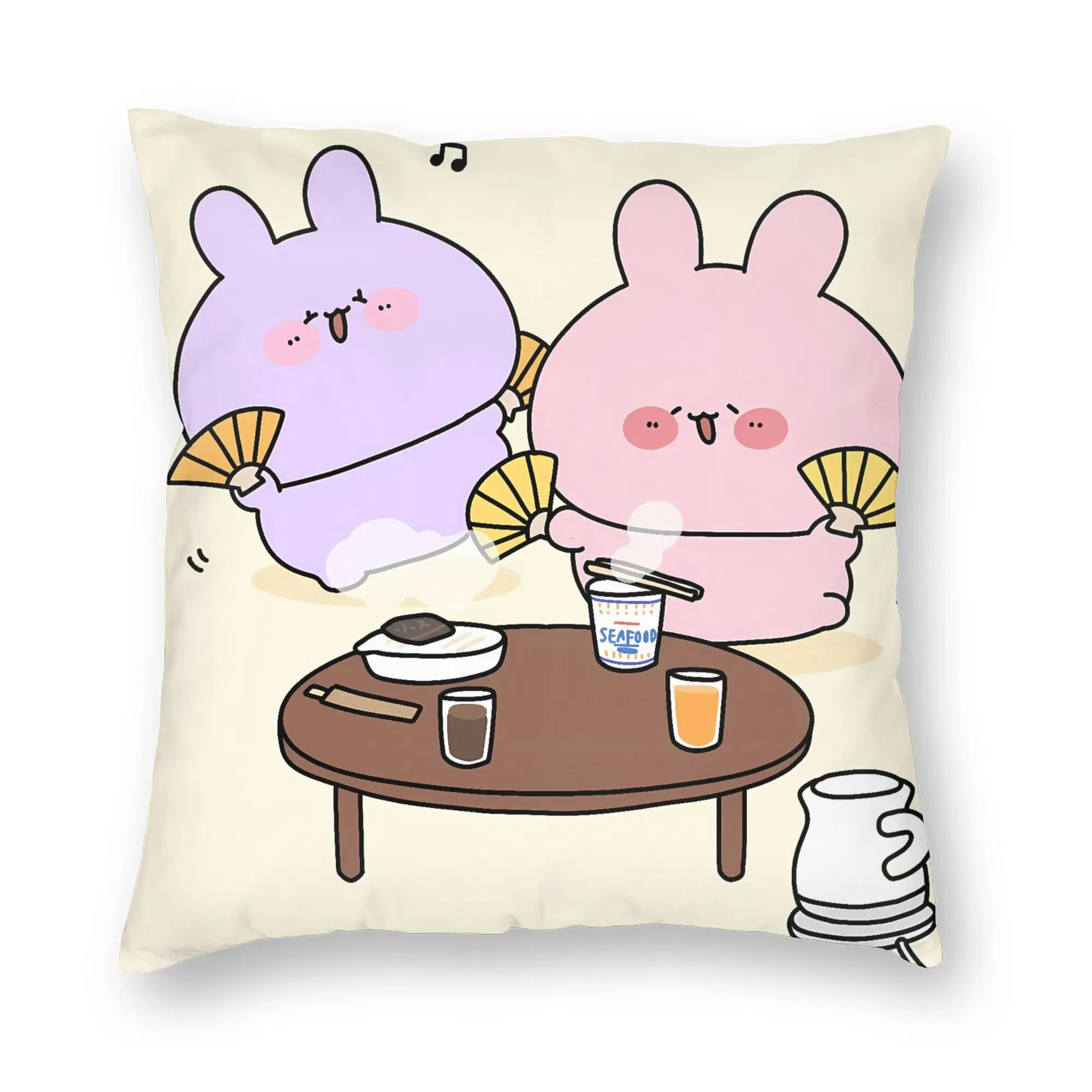 A-Asamimichaan Asleep Cute Asamimi Pillow Case  Kawaii Pillow Cover Print Pillowcases For Chair Sofa Home Decor